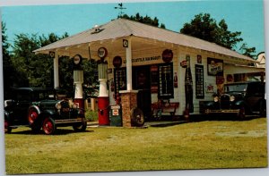 Postcard NC Concord Luna's Little Hangout winter coca cola  esso pepsi