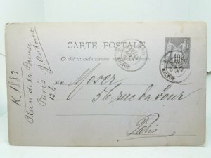 1883 Vintage Antique French Postcard Paris  France