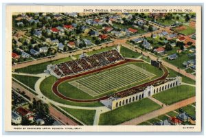 c1930's Aerial View Of Skelly Stadium University Of Tulsa Oklahoma OK Postcard