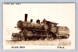 RPPC MICHIGAN CENTRAL RR 8213 F-81-D TRAIN JACKSON REAL PHOTO POSTCARD (1922)