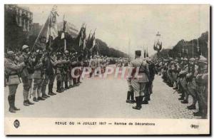 Old Postcard Paris Review July 14, 1917 Hairy Discount decorations Militaria