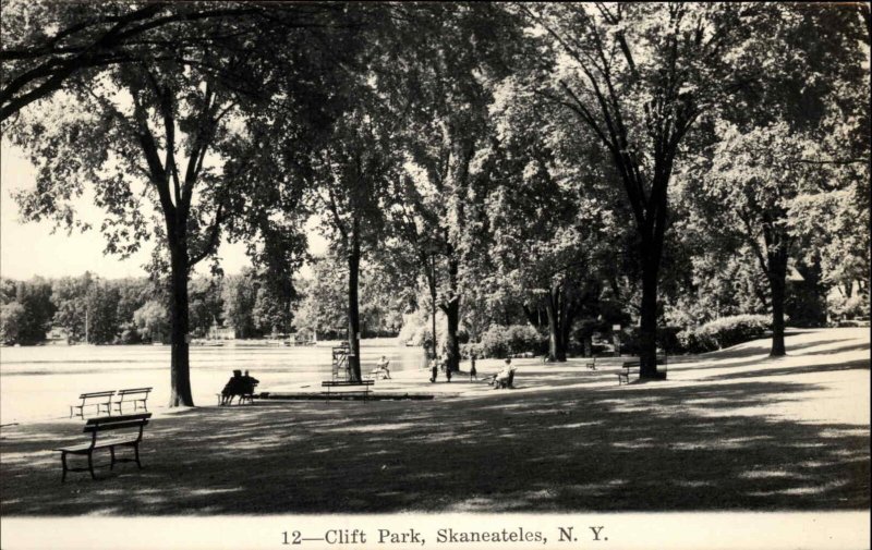 Skaneateles NY New York Clift Park Real Photo Postcard