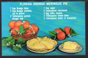 Recipe Florida Orange Meringue Pie Postcard 4164