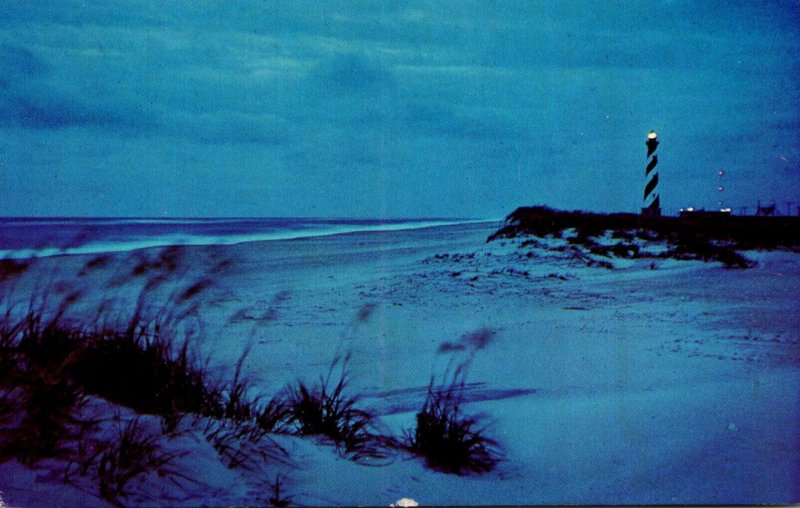 North Carolina Outer Banks Showing Cape Hatteras Lighthouse At Night