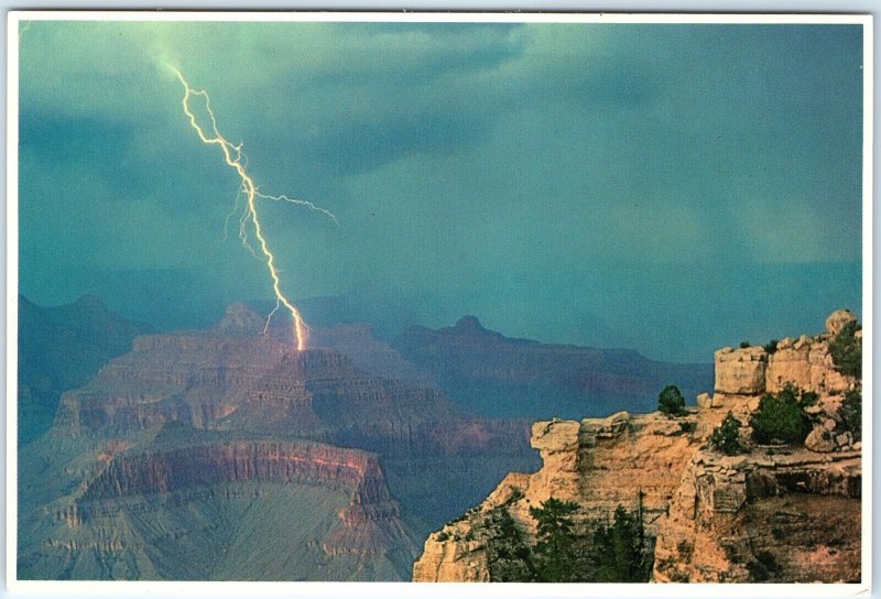 c1980s Grand Canyon, AZ Storm Lightning Strike Bolt Stunning Photo 4x6 Print M10