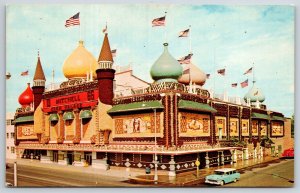 Mitchell South Dakota~Worlds Only Corn Palace Bldg Street View~Vintage Postcard