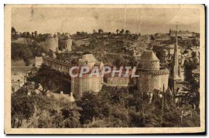 Old Postcard Fougeres Vue Generale du Chateau St. Sulpice Rocks Jack