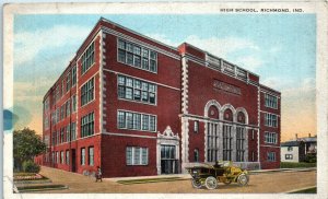 1920s High School Richmond Indiana Postcard