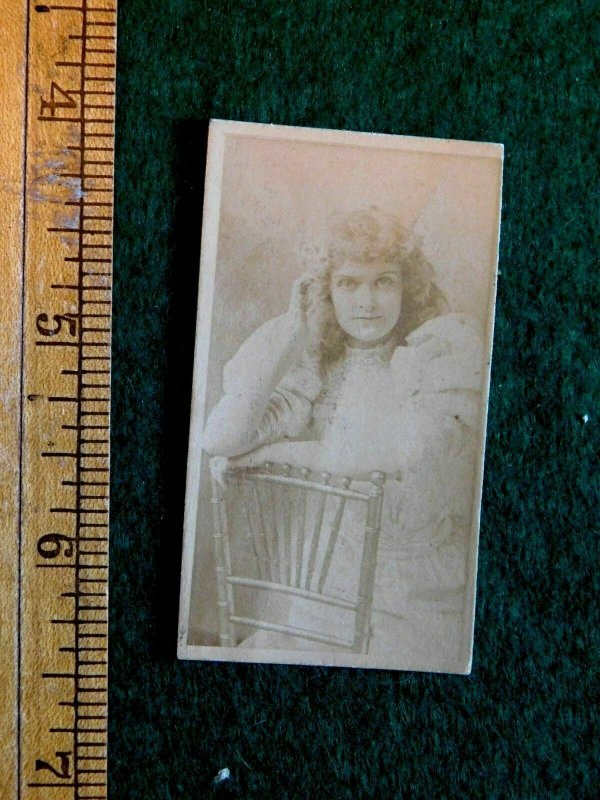 1870s-80s Real Photo Actress Duke's Cigarettes W.Duke, Sons & Co Tobacco Card F7 