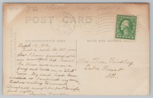 Huron South Dakota~Huron College Campus Buildings~Smoke Stack~1912 RPPC