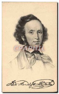 Old Postcard Felix Mendelssohn Bartholdy