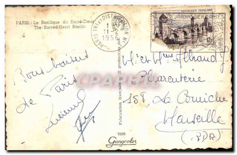 Postcard Old Paris La Basilique du Sacre Coeur