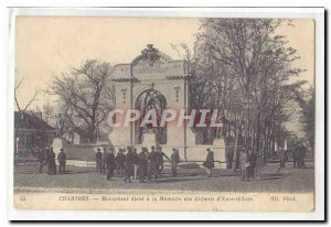 Chartres Old Postcard high monument to the memory of the children & # 39Eure ...