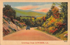 Lutcher Louisiana Greetings Road Scenic Vintage Postcard JF685905