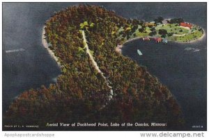 Missouri Ozark Aerial View Of Duckhead Point Lake Of the Ozarks