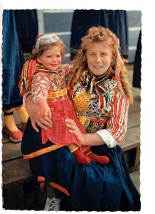 Woman and Child in Traditional Dutch Costumes, Marken