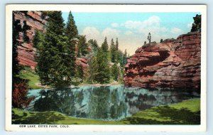 ESTES PARK, CO Colorado GEM LAKE Scene c1920s Larimer County  Postcard