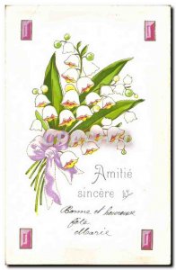 Old Postcard Fantasy Flowers Lily of the valley