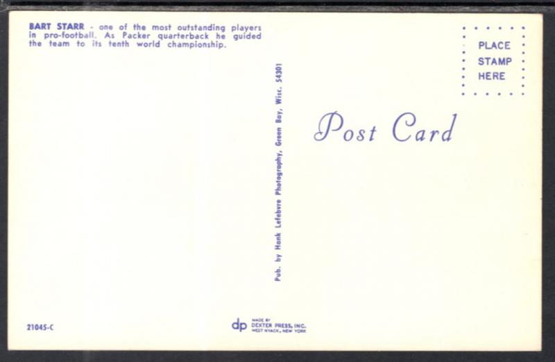 Bart Star Green Bay Packer Football