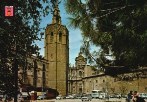 Valencia Spain, Miguelete And Cathedral Historical Landmark Bell Tower, Postcard