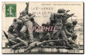 Old Postcard Le Mans Bas Relief of the Statue of General Chanzy Militaria