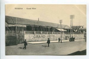 425965 ITALY Messina Grand Hotel Vintage postcard