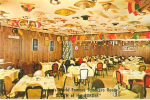 South Carolina South of the Border Sombrero Room Unused Chrome