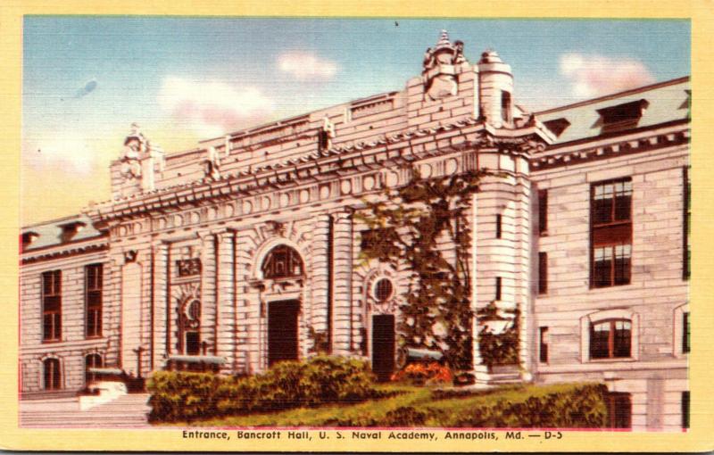 Maryland Annapolis U S Naval Academy Bancroft Hall Entrance Dexter Press