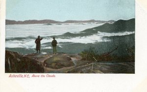 Postcard Antique View of Asheville, NC, Above the Clouds.   K2