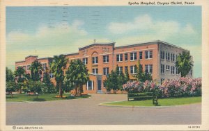 Corpus Christi TX, Texas - Spohn Hospital - pm 1947 - Linen