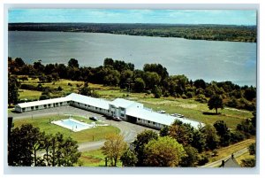 Aerial View Of White House Motel Brockville Ontario Canada Vintage Postcard