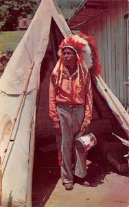 Cherokeee Indian In Full Head Dress Cherokee NC