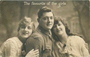 The favourite of the girls military man soldier Raphael Tuck postcard