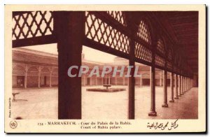 Postcard Old Court of Marrakech Bahia Palace