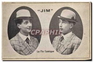 Old Postcard Circus Clown Comedian Jim end