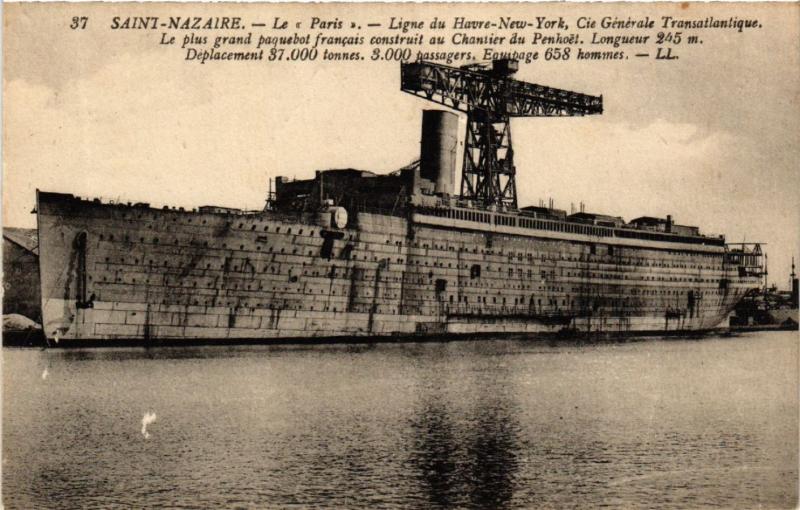 CPA Saint-Nazaire - Le Paris - Ligne du Havre-York, Cie Generale... (588099)