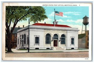 c1930's United State Post Office Westfield Massachusetts MA Vintage Postcard