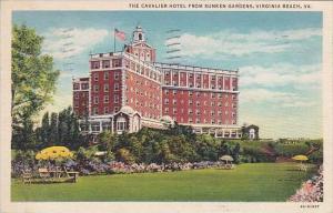 Virginia Virginia Beach The Cavalier Hotel From Sunken Gardens 1936