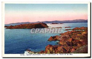 Old Postcard Saint Raphael Lions Earth and Sea