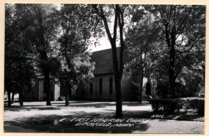 RPPC  Litchfield  Minnesota  First Lutheran Church   Real Photo Postcard  c1950