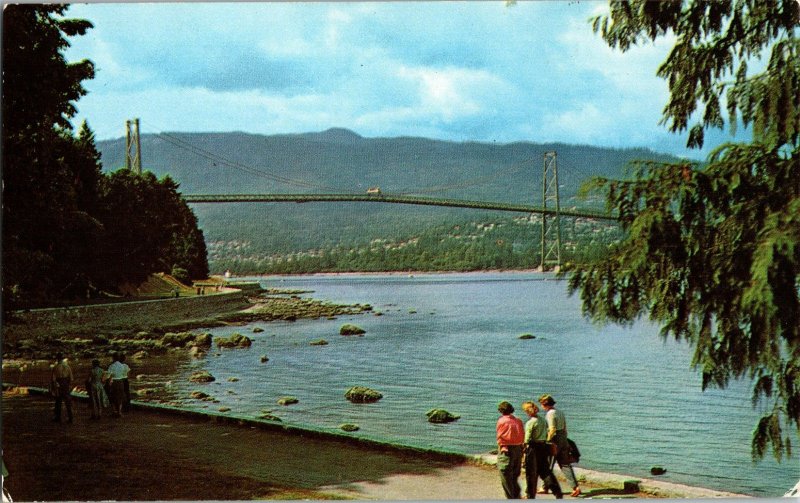 Vintage Postcard Lions Gate Bridge Vancouver Photo Don Coltman P6972 1960s