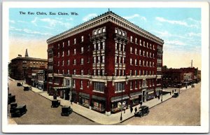 The Eau Claire Wisconsin WI Street View Shops Stores In The Building Postcard