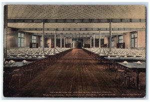 c1910's Interior Of General Mess Hall Leavenworth Kansas KS Unposted Postcard