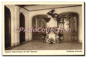 Postcard Old Hopital Notre Dame De Bon Secours between hall