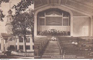 KENNEBUNKPORT , Maine, 1900-10s; Interior & Exterior, Congregational Church