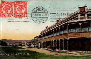 Australia Spence Street Cairns Vintage Postcard 09.91 