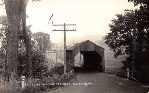 Royalton Vermont Hop Vine Tea Room Bridge Real Photo Antique Postcard K90513