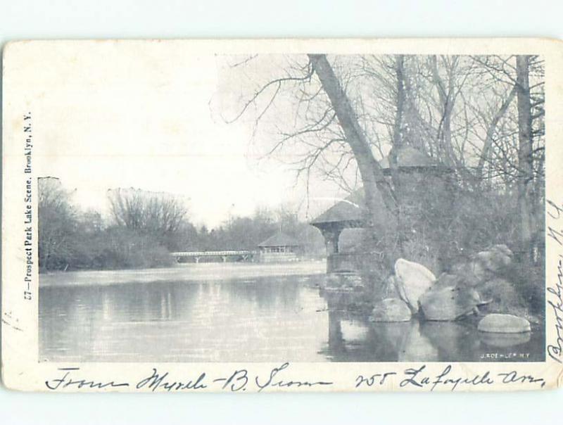 Building On Lake At Prospect Park In Brooklyn New York City NY n6915