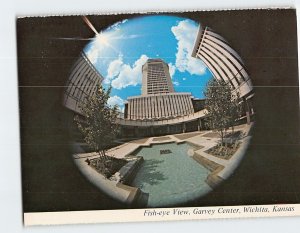 Postcard Fish-eye View Garvey Center Wichita Kansas USA