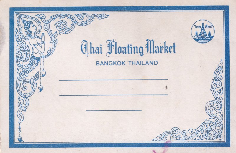 Wad Sai Thai Floating Market Book Of 11x Thailand Postcard s